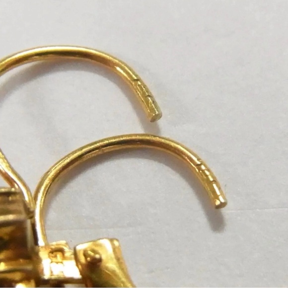 ❌SOLD❌ GORGEOUS Bohemian Garnet Teardrop Dangle Earrings Victorian, 14K Gold - Picture 6 of 9